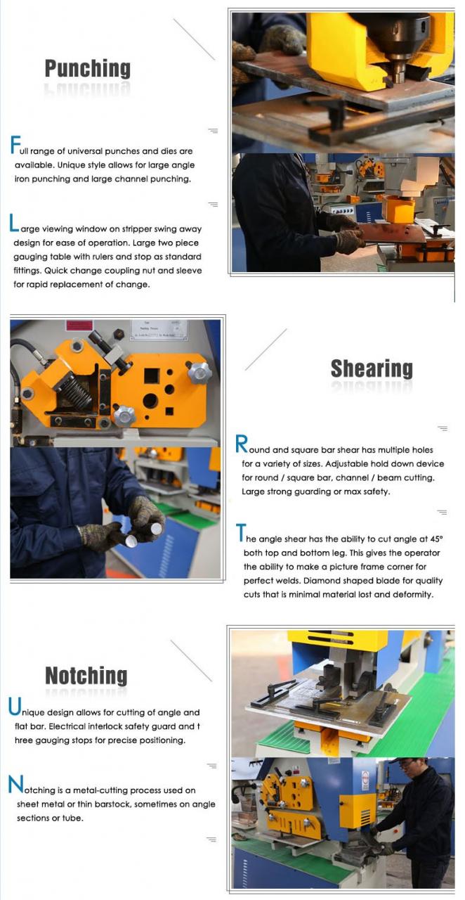 Pekerja Besi Hidraulik 25 Tan Alat Tangan Gabungan Hidraulik Menebuk Dan Mesin Memotong