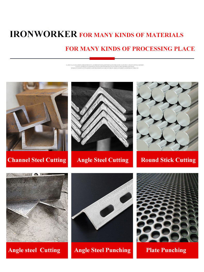 Hydraulic Ironworker 25 Ton Hand Tools Hydraulic Combined Punching And Cutting Machine Pekerja Besi Hidraulik 25 Tan Alat Tangan Gabungan Hidraulik Menebuk Dan Mesin Memotong