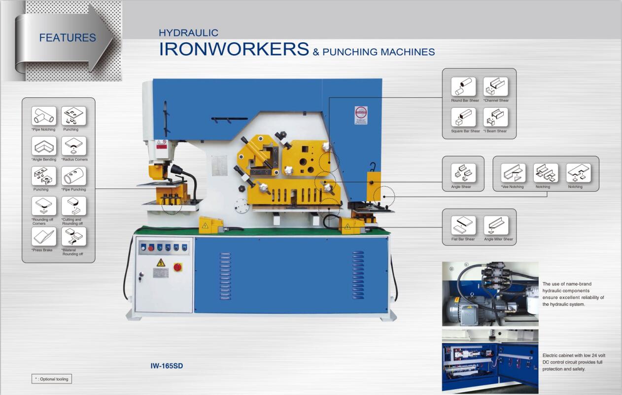 Metal Hydraulic IronWorker Machine Punching And Shearing Machine Mesin Besi Hidraulik Logam Menebuk Dan Menggunting Mesin